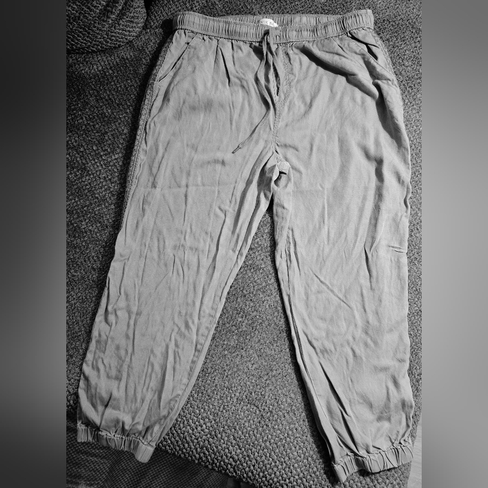 Knox Rose XXL Lyocell Jogger Pants Boho Side Stripe Elastic Waist